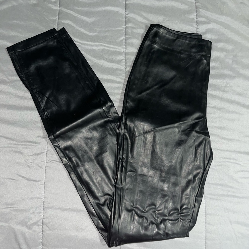 High Waisted Leather Pants